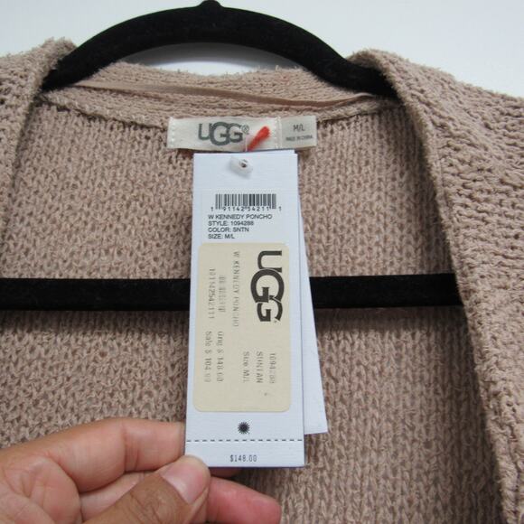 UGG Kennedy Sun Tan Poncho Size M/L NEW - Picture 3 of 7